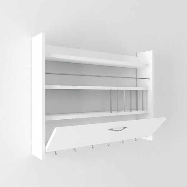 Hanah Home Kuchynská polička Knott 85 cm biela