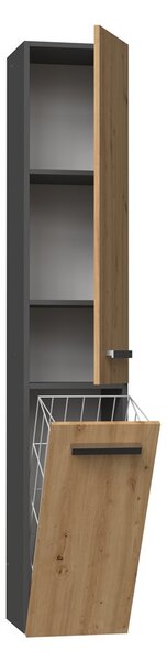 TP Living Kúpeľňová skrinka s košom na bielizeň NEL IV antracit/dub artisan