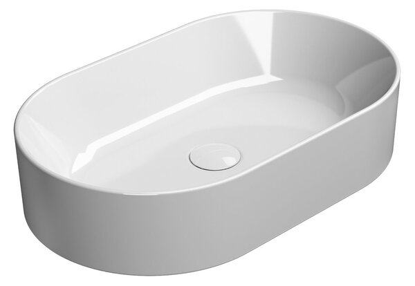 GSI KUBE X keramické umývadlo na dosku, 60x37cm, oválne, biela ExtraGlaze