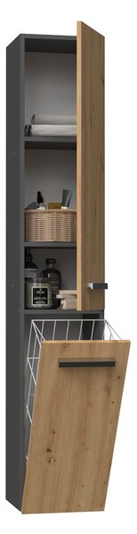 TP Living Kúpeľňová skrinka s košom na bielizeň NEL IV antracit/dub artisan