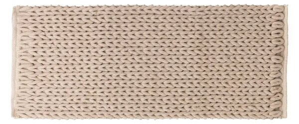 Béžový pletený koberec THICKO 50x120 cm