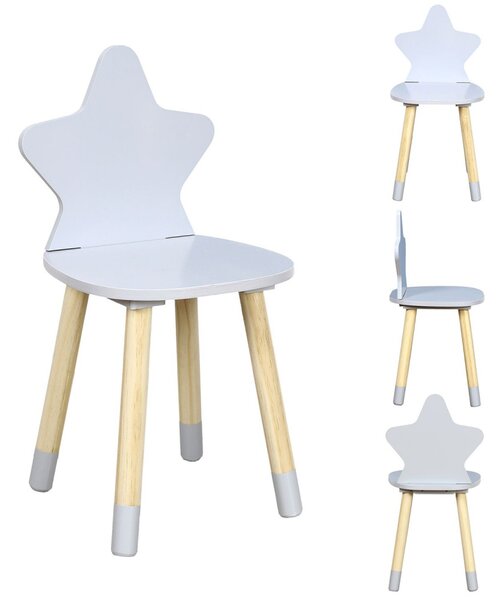 Sivá detská stolička STAR
