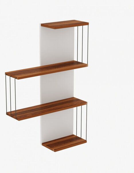 Hanah Home Nástenná polica Cambel palisander/biela