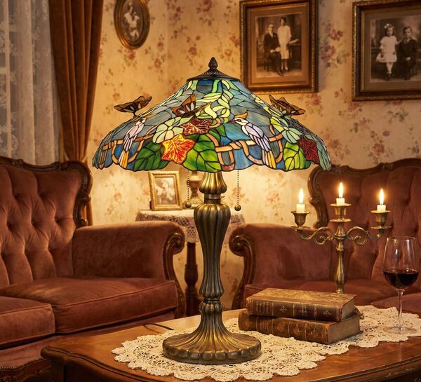 Clayre & Eef Stolní lampa Tiffany Butterfly - Clayre & Eef