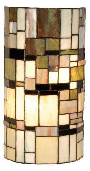 Nástenná lampa Tiffany Blocked - 20 * 11 * 36 cm 2x E14 / Max 40W - Clayre & Eef