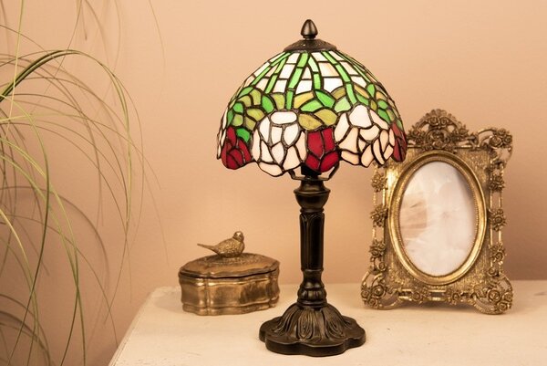 Stolná Tiffany lampa Fantina - Ø 21*39 cm - Clayre & Eef