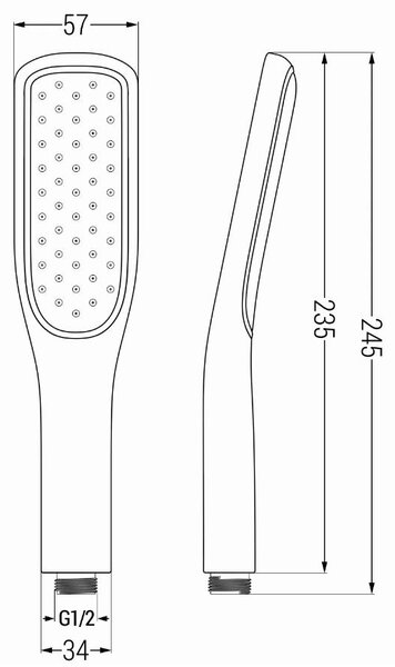 Mexen príslušenstvo - 1-bodový ručný sprchový set R-49, biela/zlatá, 785496052-25