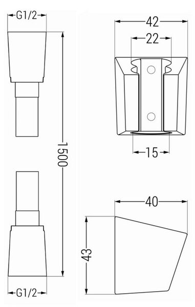 Mexen príslušenstvo - 1-bodový ručný sprchový set R-77, chróm, 785775053-00