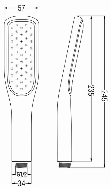 Mexen príslušenstvo - 1-bodový ručný sprchový set R-49, biela/zlatá, 785496052-25