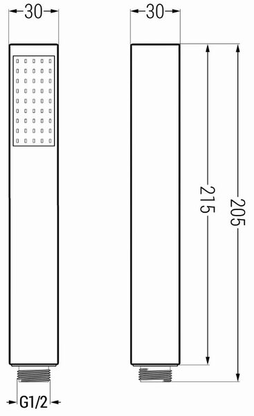 Mexen príslušenstvo - 1-bodový ručný sprchový set R-77, chróm, 785776052-00