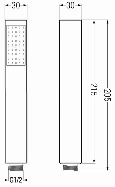 Mexen príslušenstvo - 1-bodový ručný sprchový set R-77, čierna, 785776053-70