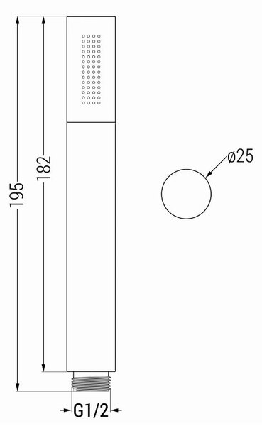 Mexen príslušenstvo - podomietkový 1-bodový ručný sprchový set R-70, zlatá, 785706051-50