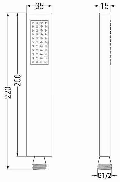 Mexen príslušenstvo - podomietkový 1-bodový ručný sprchový set R-02, chróm, 785006050-00