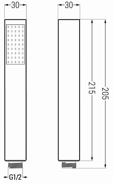 Mexen príslušenstvo - 1-bodový ručný sprchový set R-77, čierna, 785776052-70