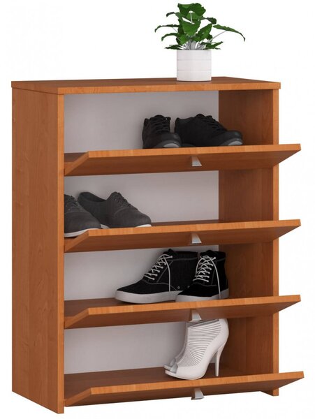 Ak furniture Skriňa na topánky Marienne 60 cm - 4 dvierka jelša