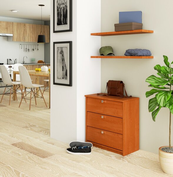 Ak furniture Skriňa na topánky Mini 60 cm - 3 dvierka jelša