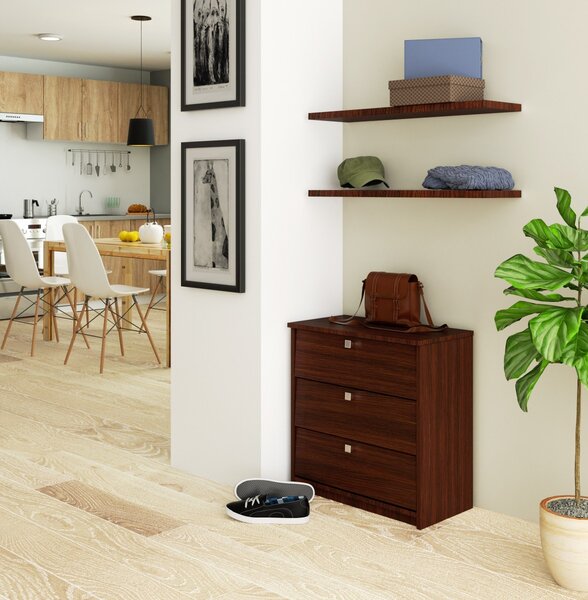 Ak furniture Skriňa na topánky Mini 60 cm - 3 dvierka wenge