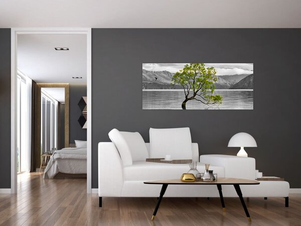 Obraz stromu uprostred jazera (120x50 cm)