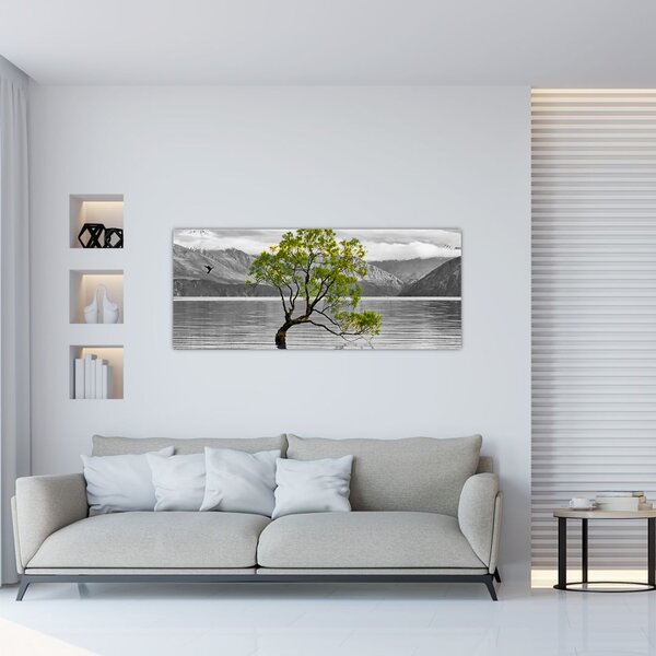 Obraz stromu uprostred jazera (120x50 cm)