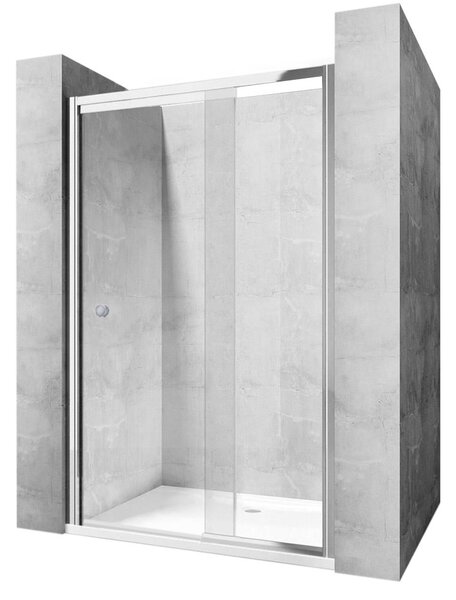 Rea WIKTOR, nastaviteľné vyklápacie sprchové dvere 80-100x190cm, 6 mm číre sklo, chrómový profil, REA-K0548