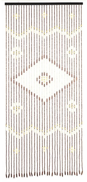 Bambusový záves do dverí v prírodnej farbe 90x200 cm Rhombus – Maximex