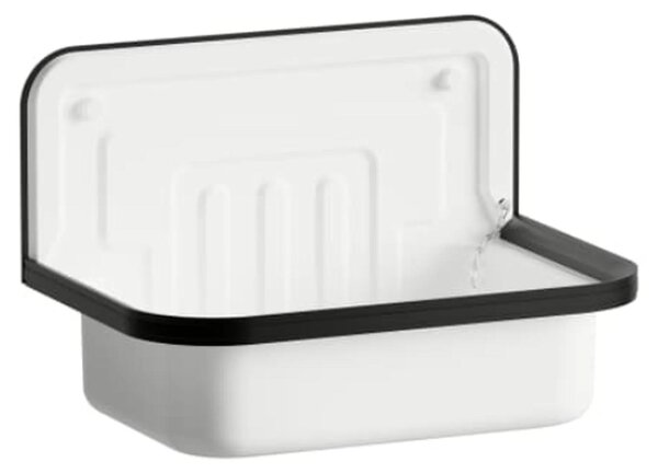 Umyvadlo s odtokom, CONTRA 505, 505×330×360 mm, so zadnou stenou, biele, 1 ks