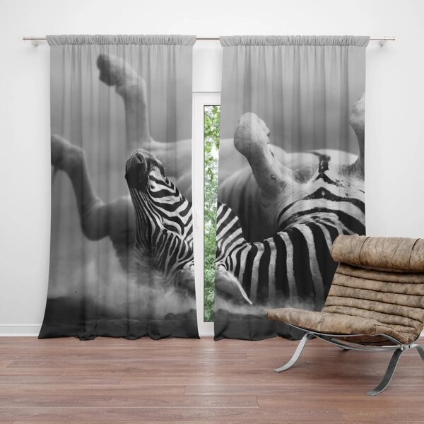 Sablio Záves Válajúca sa zebra: 2 ks 140x250 cm