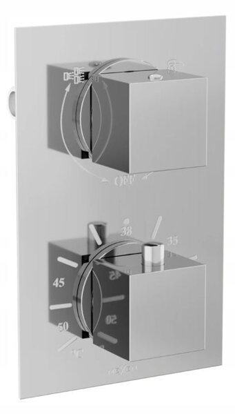 Mexen CUBE - 2-výstupová podomietková sprchová sada 6v1, Chróm, 5907709105775