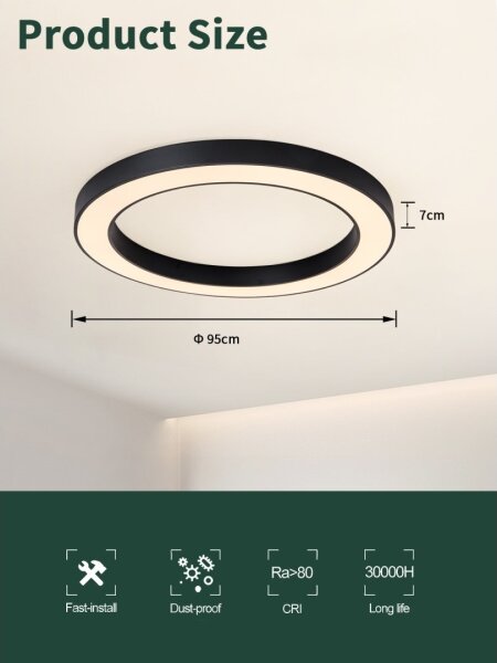 Immax NEO 07210L-LED Stmievateľné svietidlo PASTEL LED/68W/230V 95cm čierna Tuya+DO
