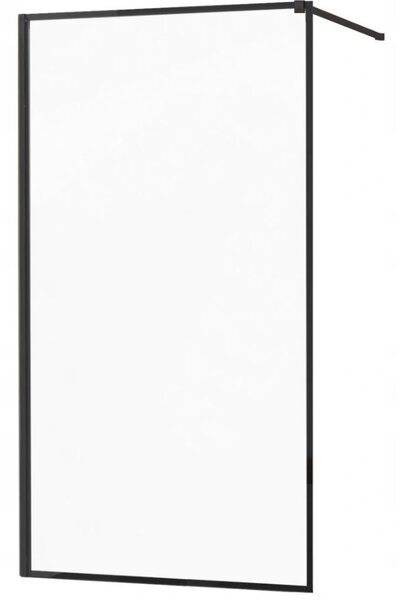 Mexen Kioto sprchová zástena WALK-IN 8mm, 30x200 cm, čierny rám, 800-030-000-00-70