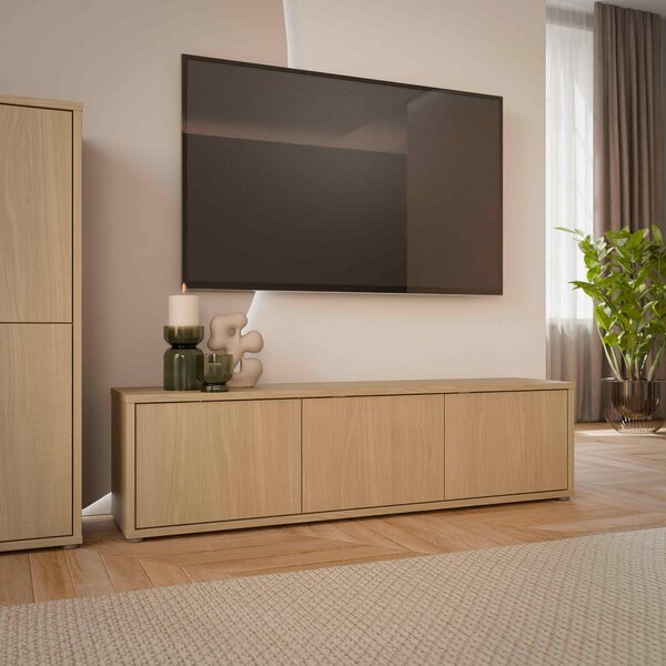 NÍZKA KOMODA, farba duba, 154,2/42,5/34,9 cm Carryhome - TV nábytok, Online Only