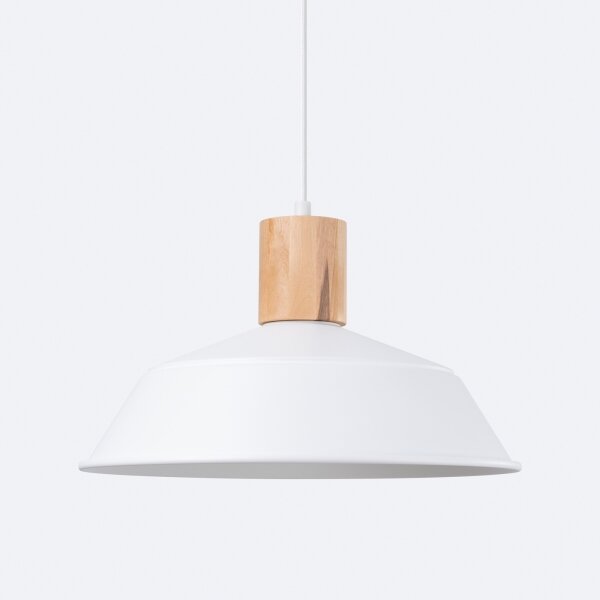 Sollux SL.1321 - Luster na lanku FANO 1xE27/15W/230V pr. 34 cm biela