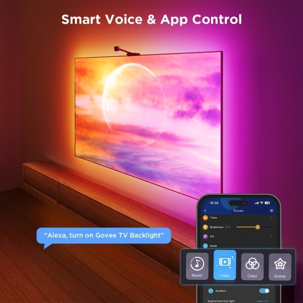 Govee - Backlight 3S Netflix TV 55-65" SMART LED podsvietenie RGBICW Wi-Fi + DO