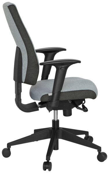 OTOČNÁ STOLIČKA, plochá tkanina, sivá, čierna MID.YOU - Online Only kancelárie, Online Only