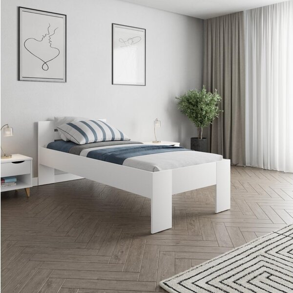 NovýNábytok.sk Jednolôžková posteľ 90x200 cm Boyard (biela). Vlastná spoľahlivá doprava až k Vám domov. 1119502