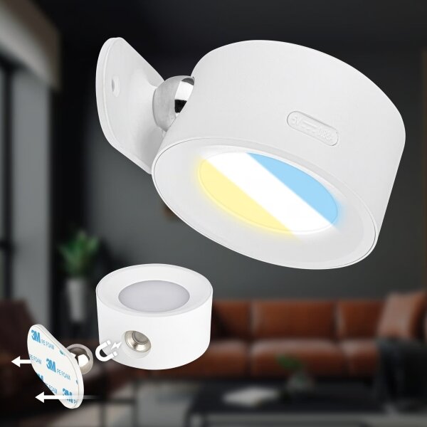 Briloner 3896016 - LED nabíjateľné stmievateľné nástenné svietidlo TARI LED/1,6W/5V 1500 mAh biela