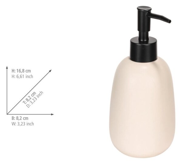 Krémový keramický dávkovač mydla 400 ml Margo – Allstar