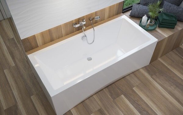 Cersanit Intro, akrylátová vaňa 180x80cm + nožičky, biela, S301-222