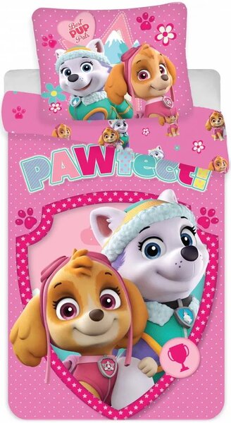 Obliečky do detskej postieľky Paw Patrol - Labková patrola - motív PAWfect - 100% bavlna - 40 x 60 cm + 100 x 135 cm