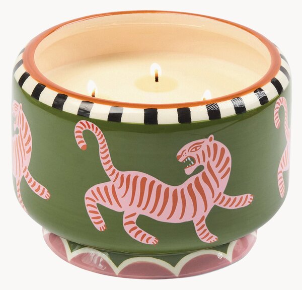 Keramická vonná sviečka Tiger (Black Cedar, Fig)