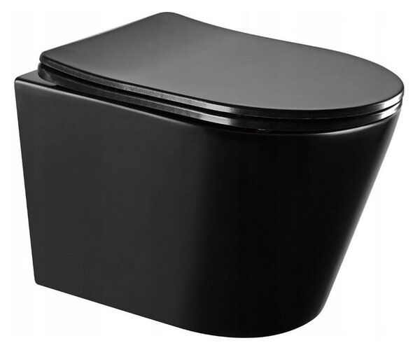 Mexen Rico závesné wc Rimless a závesný bidet, čierna matná - 35724885 + 30721085