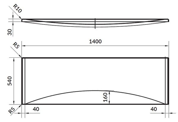 Cersanit VIRGO/INTRO čelný panel k vani 140 cm, S401-043