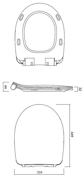 Cersanit Moduo/Delfi WC sedátko z duroplastu s pomalým zatváraním, biela, K98-0138