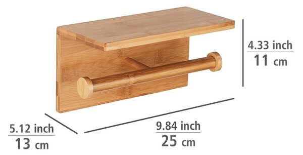 Nástenný bambusový držiak na toaletný papier Duo Bambusa – Wenko