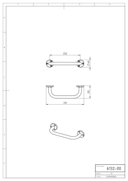Novaservis - Madlo 250 mm Metalia 1 chróm, 6132,0