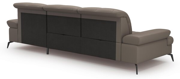 ROHOVÁ SEDAČKA, textil, koža, sivá Sit & More - Sedačky, Online Only
