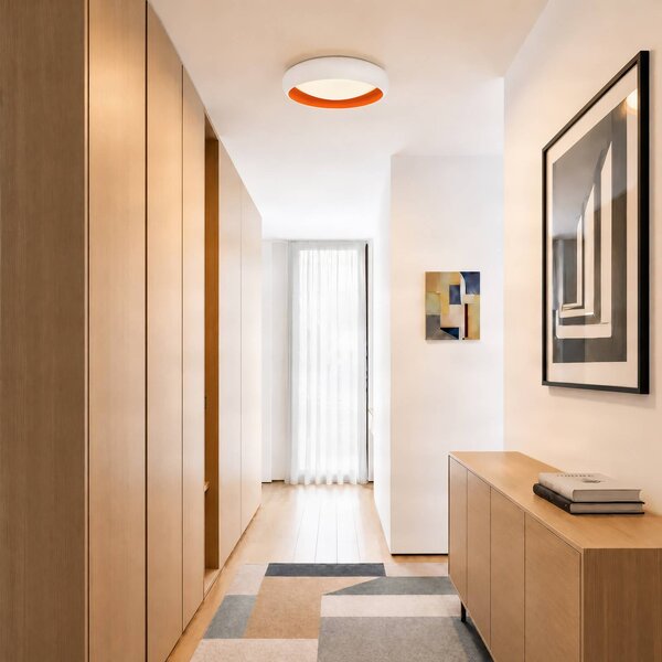 Lindby Stropné LED svetlo Serava, biele, Ø 60 cm, stmievateľné, Biela / opálová, Obývacia izba / jedáleň, Plast, Moderný, Závesné svietidlo