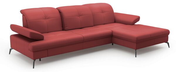 ROHOVÁ SEDAČKA, textil, koža, červená Sit & More - Sedačky, Online Only