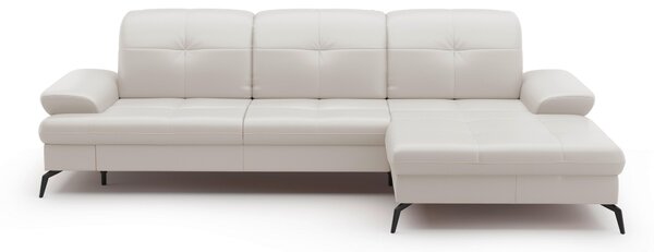 ROHOVÁ SEDAČKA, textil, koža, biela Sit & More - Sedačky, Online Only