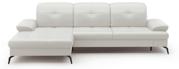 ROHOVÁ SEDAČKA, textil, koža, biela Sit & More - Sedačky, Online Only